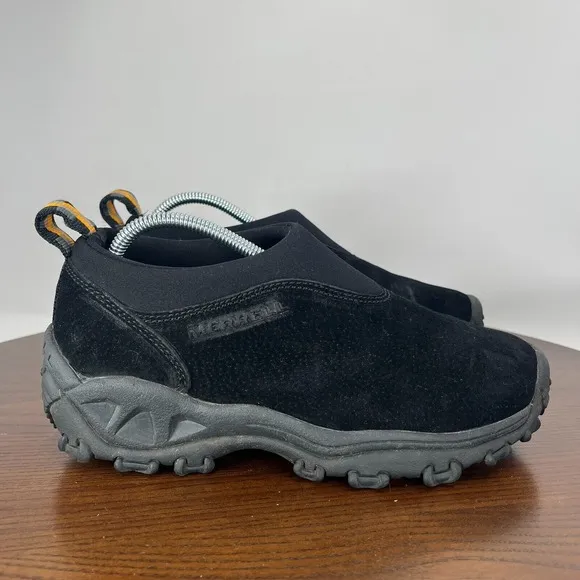Merrell Winter Moc Shoes Women's Size 6 Black Suede Comfort Slip On Hiking 80874