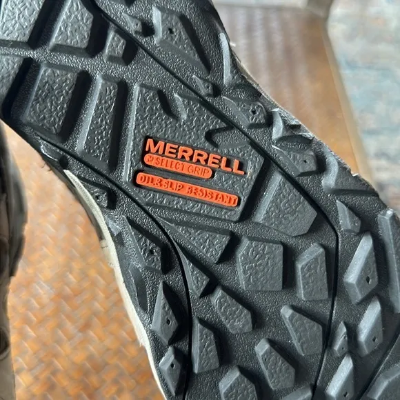 Merrell Women's Siren Mid Waterproof Alloy Toe Work Boots at-Brindle/Boulder 8