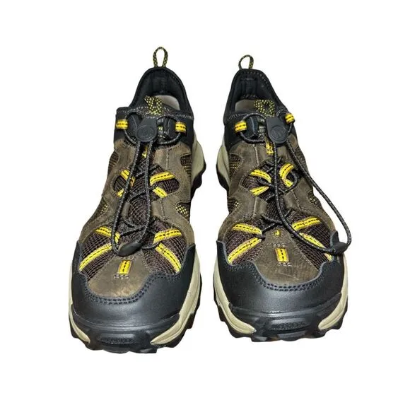 Merrell Brown and Yellow Athletic Shoes with Traction