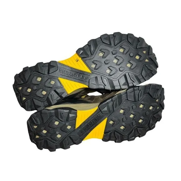 Merrell Brown and Yellow Athletic Shoes with Traction