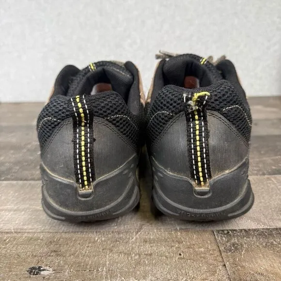 Merrell Men Size 13 Boulder Hiking Outdoor Shoes Brown Black Suede Empire Yellow