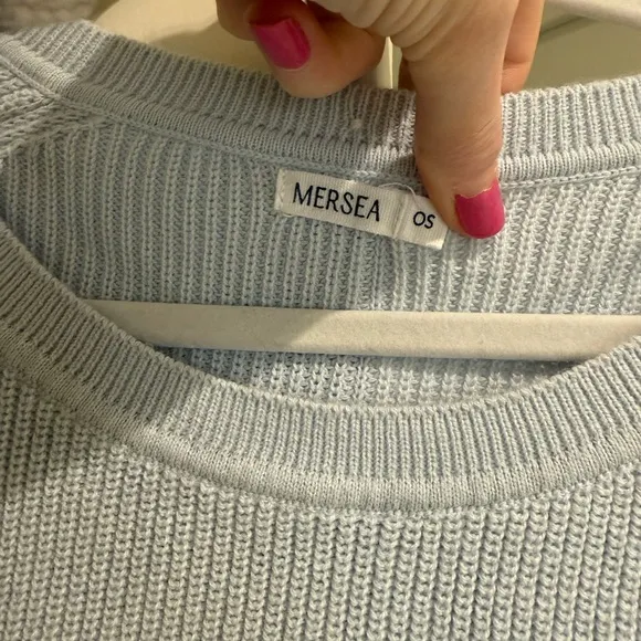 MERSEA - CAMDEN STRIPED SWEATER - SKY BLUE/WHITE O/S