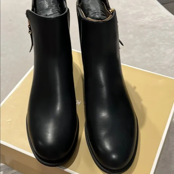 Michael Kors Black and Brown Britt Flat Bootie