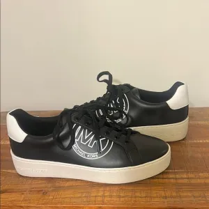 Michael Kors Black and White Sneakers, Women’s Size 8