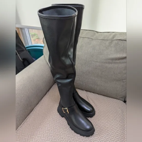 Michael Kors Easton Over the Knee Lug Boot NIB