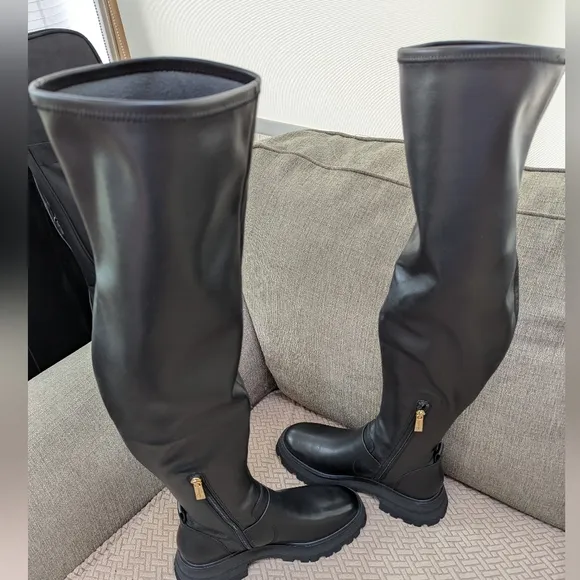Michael Kors Easton Over the Knee Lug Boot NIB