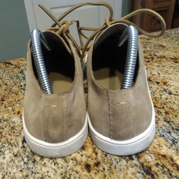 Michael Kors Men's Beige Leather Casual Low Top Shoes Sneakers HL16K Size 7.5 M
