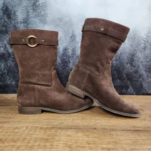 Michael Kors Suede Leather Chocolate Brown Boots | Women's 8M