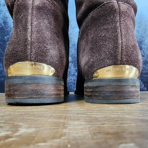 Michael Kors Suede Leather Chocolate Brown Boots | Women's 8M