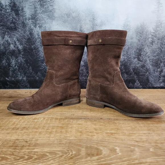 Michael Kors Suede Leather Chocolate Brown Boots | Women's 8M