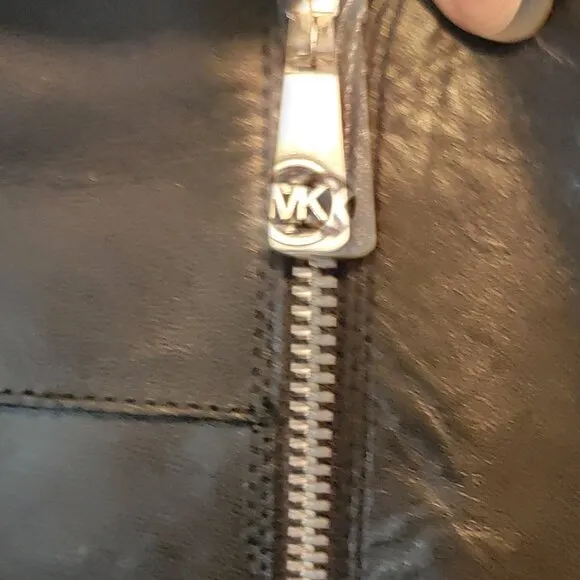 Michael Kors Tatum Buckle Knee High Leather Riding Boots Zip Up Black Women's