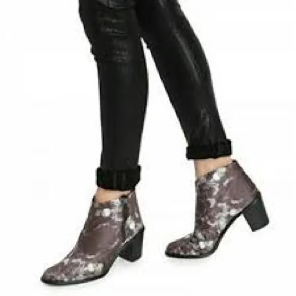 Miista Ivy Ankle Boots Floral Nylon Fabric 39 8.5