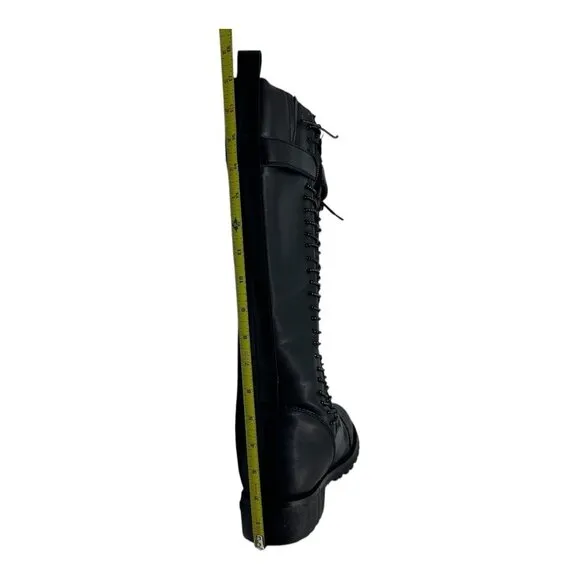 Milwaukee Riders Womens Black Leather Lace-Up Riding Boots Size 11 MR-BTL7007