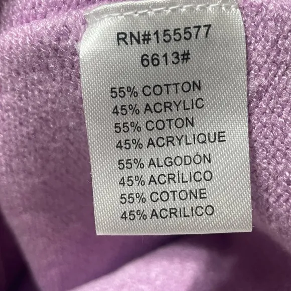 Miracle Bubble Sleeves Boat Neck Knit Sweater Lavender Size S/M