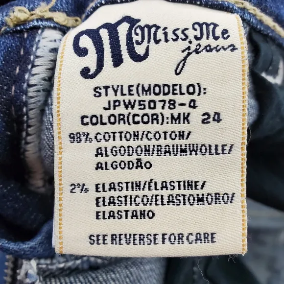 Miss Me boot cut jeans JPW5078-4 size 28