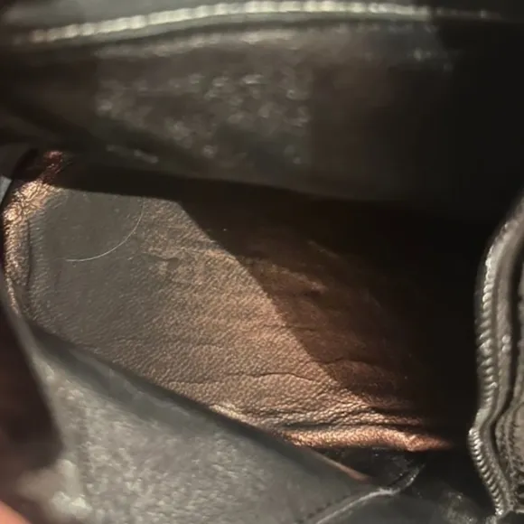 MIU MIU Black Patent Leather Flat Boots Vintage 6