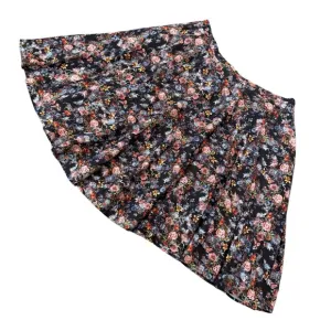 ModCloth Dark Botanical Floral Circle Swing Skirt