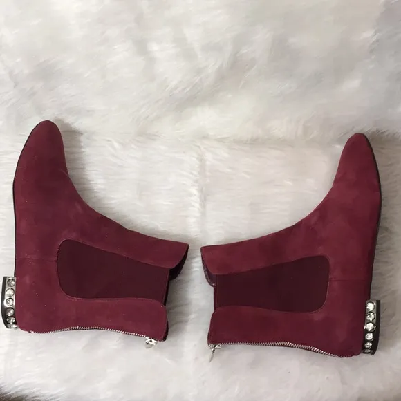 Modern Vice Mystic Embellished Heel Suede Ankle Boots