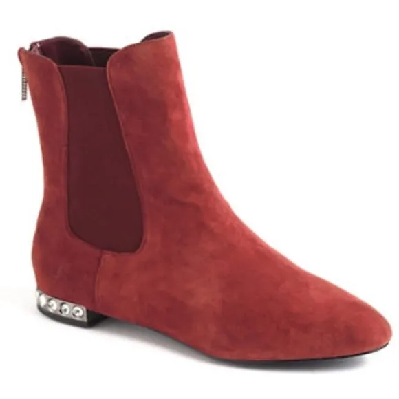 Modern Vice Mystic Embellished Heel Suede Ankle Boots