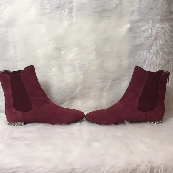 Modern Vice Mystic Embellished Heel Suede Ankle Boots