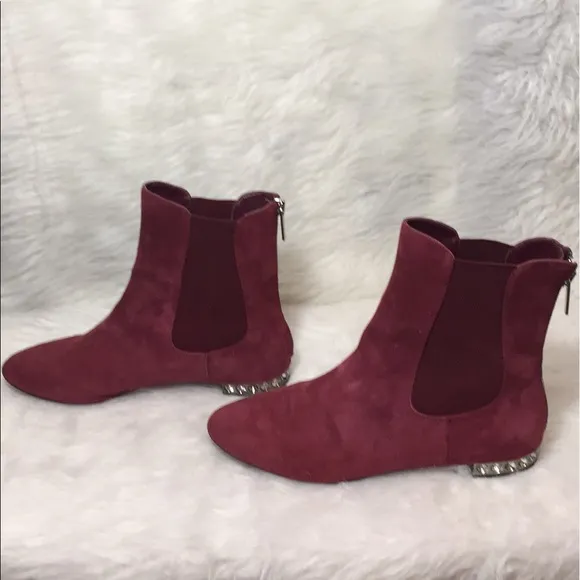 Modern Vice Mystic Embellished Heel Suede Ankle Boots