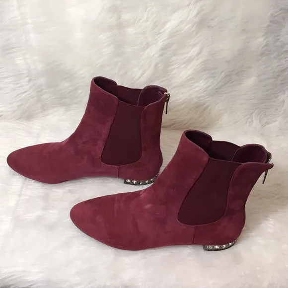 Modern Vice Mystic Embellished Heel Suede Ankle Boots