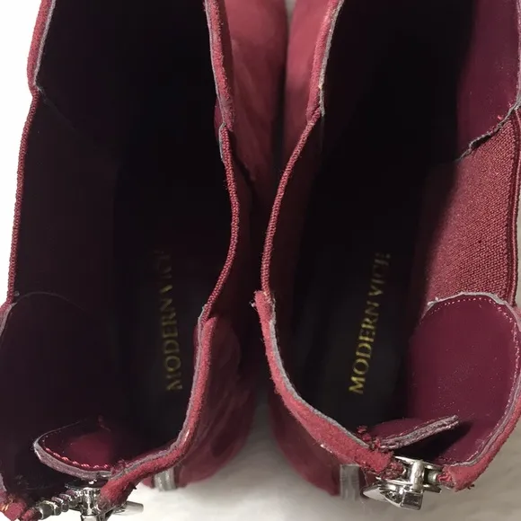Modern Vice Mystic Embellished Heel Suede Ankle Boots