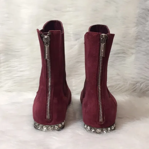 Modern Vice Mystic Embellished Heel Suede Ankle Boots