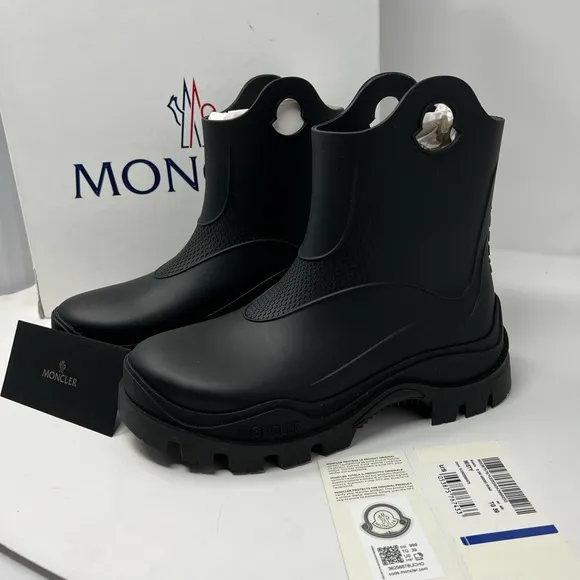 Moncler Womens Misty Outdoor Ankle Pull On Rain Boots Shoes Chelsea Style | 39