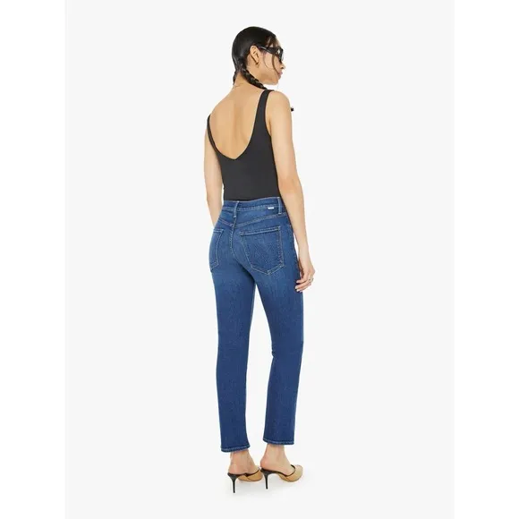 MOTHER Jeans The Mid Rise Rider Flood Size 24 Blue ($248)