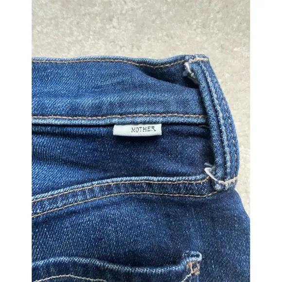 MOTHER Jeans The Mid Rise Rider Flood Size 24 Blue ($248)
