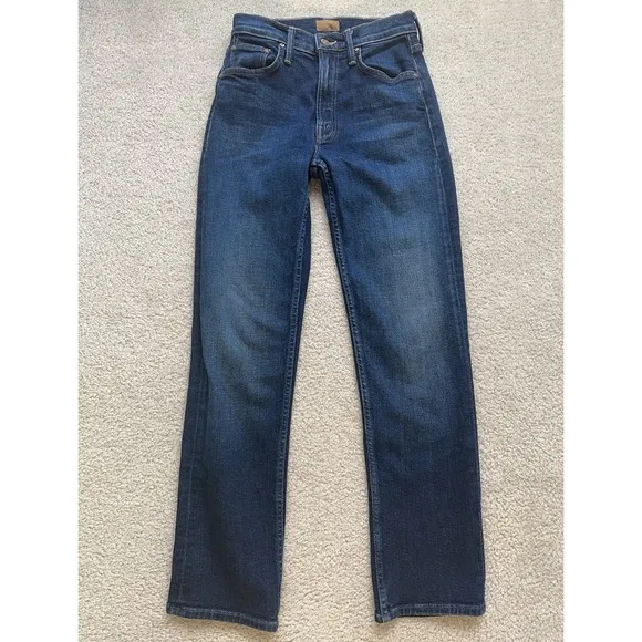 MOTHER Jeans The Mid Rise Rider Flood Size 24 Blue ($248)