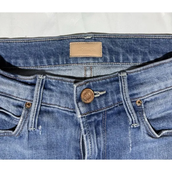 MOTHER The Mid Rise Dazzler Ankle Jeans Cut &amp; Paste Wash Women's 26