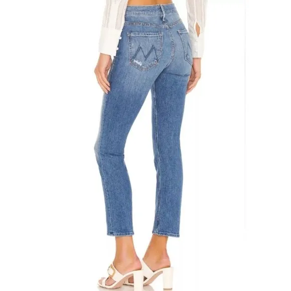 MOTHER The Mid Rise Dazzler Ankle Jeans Cut &amp; Paste Wash Women's 26