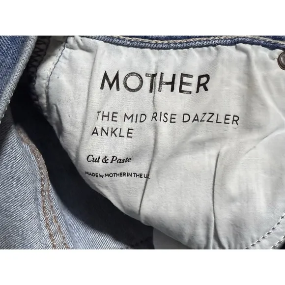 MOTHER The Mid Rise Dazzler Ankle Jeans Cut &amp; Paste Wash Women's 26
