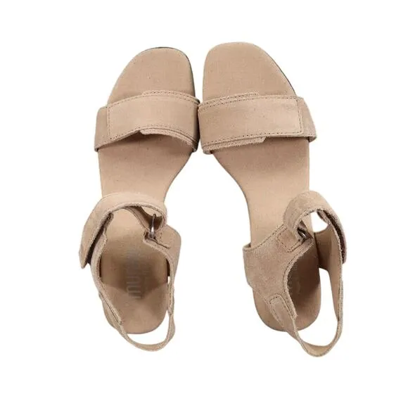 Munro Shoes Women 5.5 Sandal Dress Block Heel Fashion Comfort Leather Adjustable
