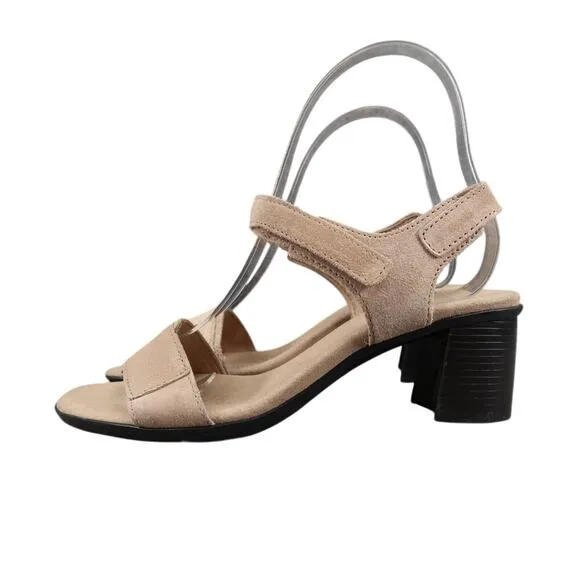 Munro Shoes Women 5.5 Sandal Dress Block Heel Fashion Comfort Leather Adjustable