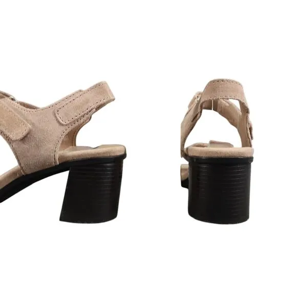 Munro Shoes Women 5.5 Sandal Dress Block Heel Fashion Comfort Leather Adjustable