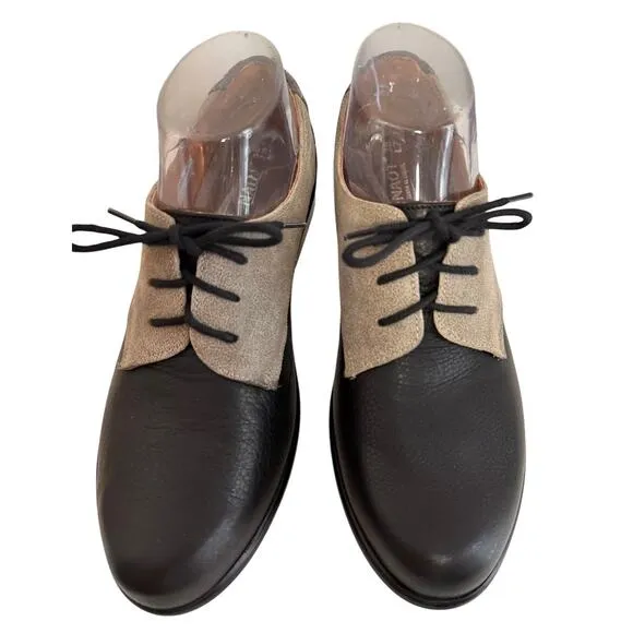Naot Kedma Aura Jet Leather Two Tone Oxford Shoes Sz 7 EU 38 NEW NWOB Classic