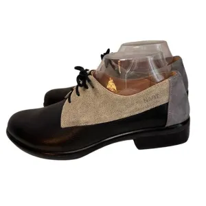 Naot Kedma Aura Jet Leather Two Tone Oxford Shoes Sz 7 EU 38 NEW NWOB Classic