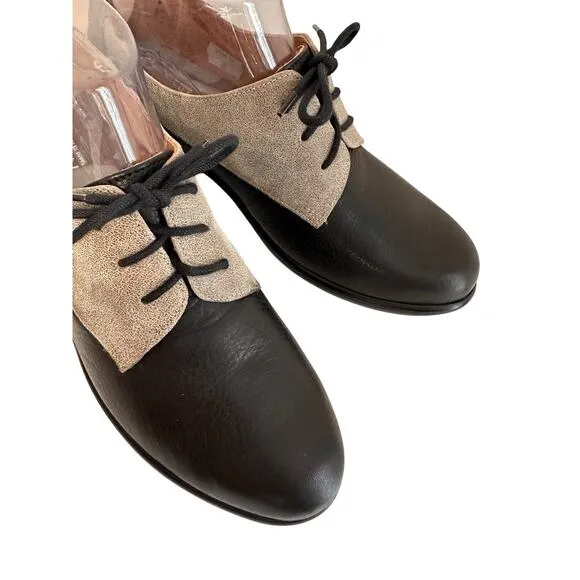 Naot Kedma Aura Jet Leather Two Tone Oxford Shoes Sz 7 EU 38 NEW NWOB Classic