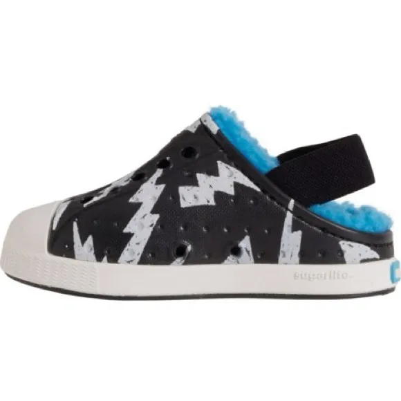 Native Jefferson Cozy Glow Slip-On Shoes - Size C7/EU 23 - Black/Blue - NWB