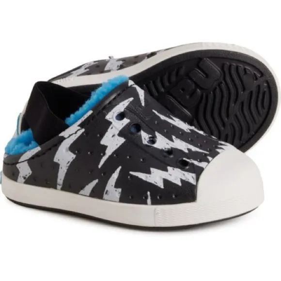 Native Jefferson Cozy Glow Slip-On Shoes - Size C7/EU 23 - Black/Blue - NWB