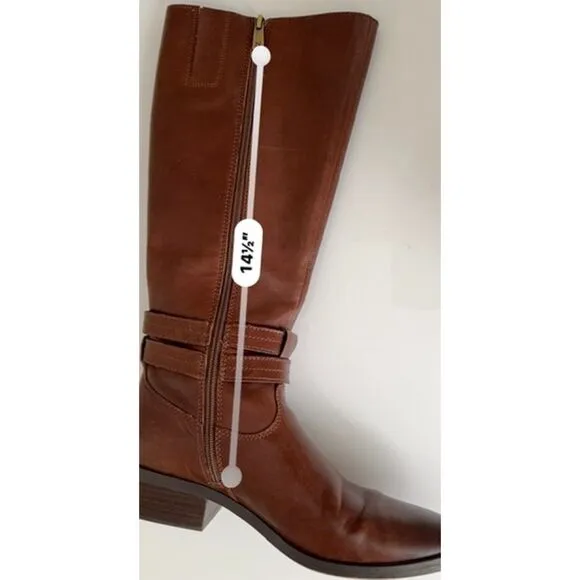 Naturalizer Reid brown leather riding boot. Size 8.5.