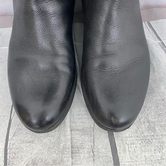 Naturalizer Size 8.5 M Black Genuine Leather Jenson Riding Boots N5 Wide Calf