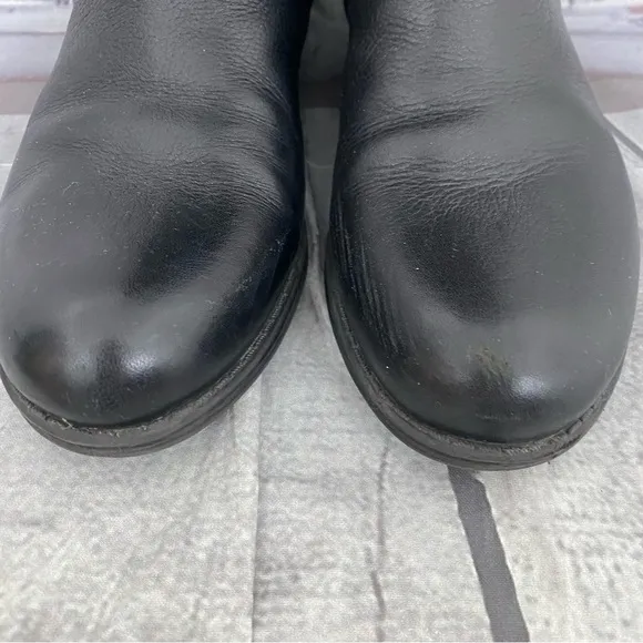 Naturalizer Size 8.5 M Black Genuine Leather Jenson Riding Boots N5 Wide Calf
