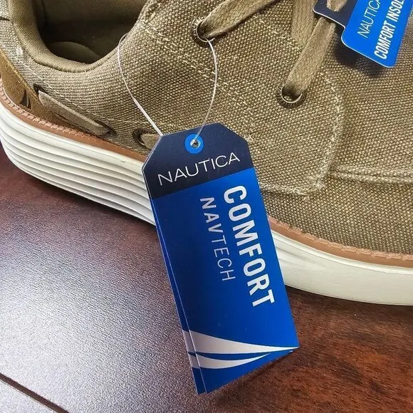Nautica Barber Canvas Lace-Up Casual Navtech Boat Sneaker Mens Size 10