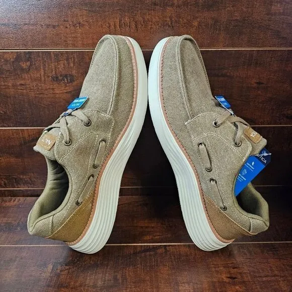 Nautica Barber Canvas Lace-Up Casual Navtech Boat Sneaker Mens Size 10