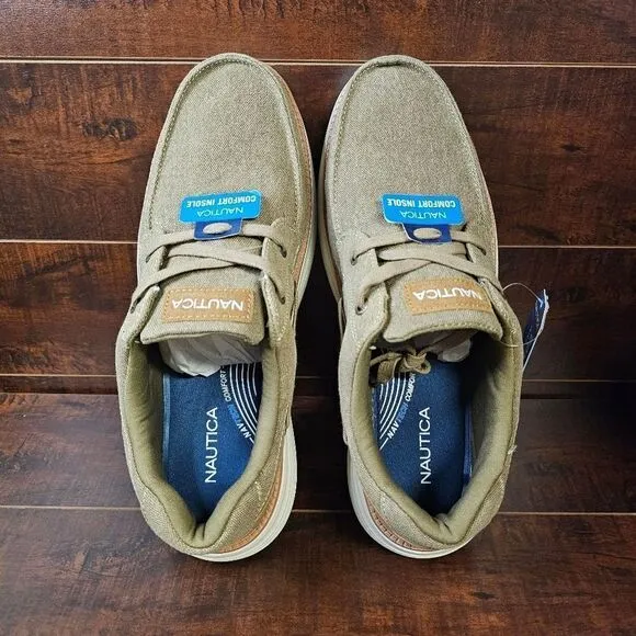 Nautica Barber Canvas Lace-Up Casual Navtech Boat Sneaker Mens Size 10
