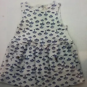 Nautical Print Sleeveless Dress